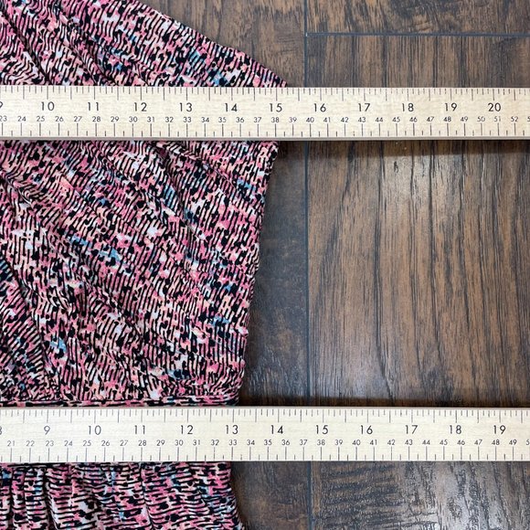 BCBGeneration Romper 2 Pink Black Pleated One Shoulder Pockets BCBG Women's - Picture 8 of 14